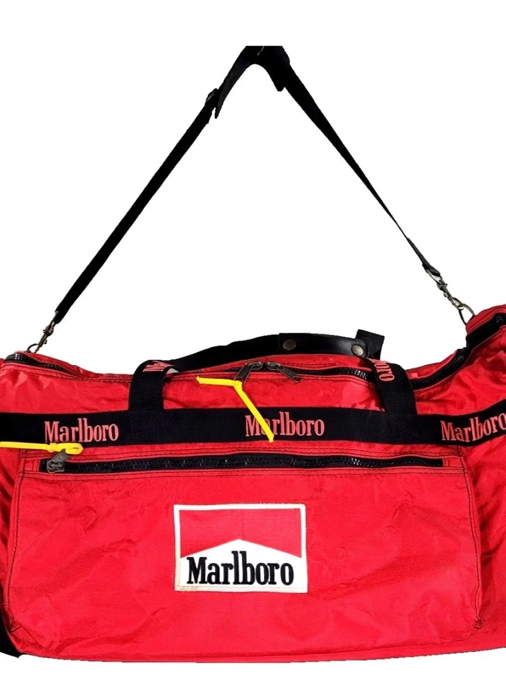 Vtg Marlboro Adventure Team 90’s Travel Weekender Bag Rolling Luggage Duffle